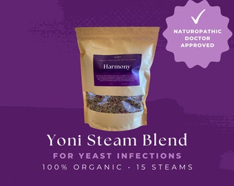 Anti-Yeast Yoni Steam Herbal Blends — 15 oz, 100% Organic Herbs — Vaginal VSteam Steaming, Menstrual Care, Women's Health