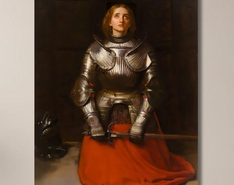 John Everett Millais - Joan of Arc (1865),Feminism Girl Hero Feminist,St Joan of Arc Printable,Joan of Arc Canvas,Exhibition Gift