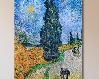 5本のひまわりが入った花瓶、ゴッホの複製、キャンバスに手描きの油絵