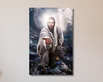 The Hand of God Canvas Wall Art, Christian Wall Decor, Church Wall Decor, Christian Gifts, Jesus Christ Poster