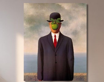 ルネ・マグリット「人の子」1964年、高品質の手描き油絵複製 - Etsy 日本