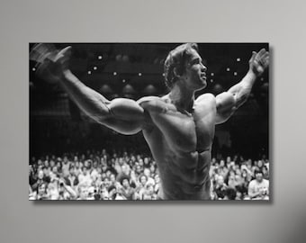 Arnold Schwarzenegger Canvas Wall Art, Arnold Schwarzenegger Print Art Canvas, Arnold Schwarzenegger Canvas Wall Art, Motivação de academia