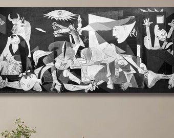 パブロ ピカソ: ゲルニカ (三連画 1937) キャンバス|ピカソ作ゲルニカ