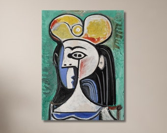 アート・デザイン・音楽 Picasso et Jacqueline Pablo Picasso, Jacqueline au Bandeau de Face (Grand Tête de Femme