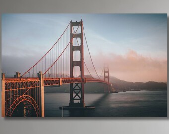 Golden Gate Bridge, Canvas Wall Art, Golden Gate Bridge Poster, Golden Gate Bridge Painting, Golden Gate Bridge Canvas