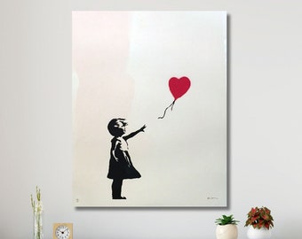 Banksy Girl With the Red Balloon - Etsy