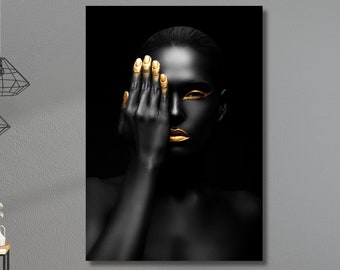 African Woman Eye,  African Women Canvas, African Woman Wall Art, African Art, Abstract Art Canvas, Black Woman Canvas, Canvas Wall Decor