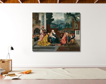 The Adoration of the Magi by Giovanni di Paolo Canvas Decor,Church Poster,Gift For Christians,Jan van Doornik Artwork,Renaissance Print