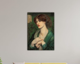 Dante Gabriel Rossetti - Le salut de Béatrice 1869 affiche Rossetti toile impression moderne exposition art mural cadeau maison décoration murale peinture