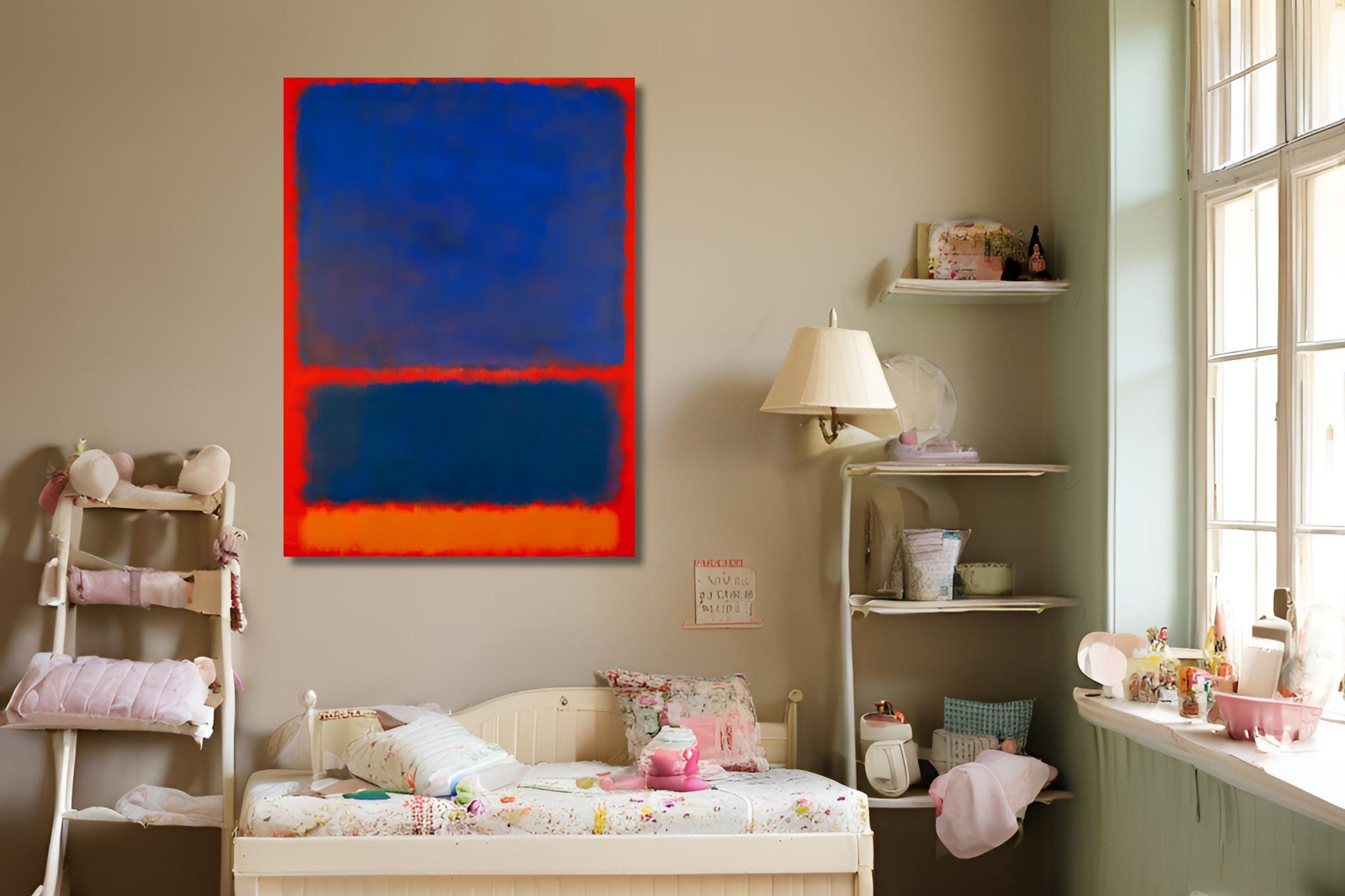Mark Rothko 1961 Canvas Wall Art, Rothko Blue Orange Red Wall Art, Mark ...