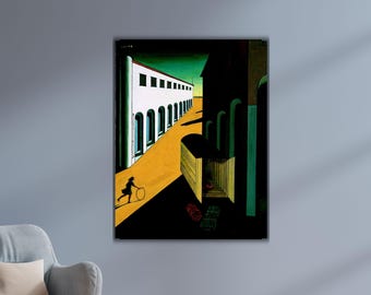 Giorgio de Chirico Mystery and Melancholy of a Street Wall Art Lovers Famous Art Canvas Chirico Poster Home Wall Decor Painting Modern Print