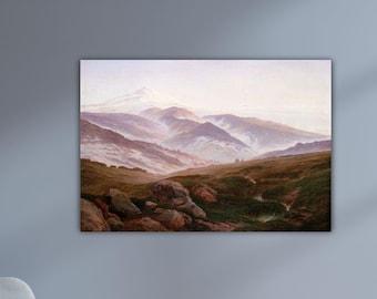 Caspar David Friedrich Riesengebirge 1835 Poster Caspar Friedrich Canvas Caspar Paint Friedrich Wall Art Gift Home Wall Decor Modern Print