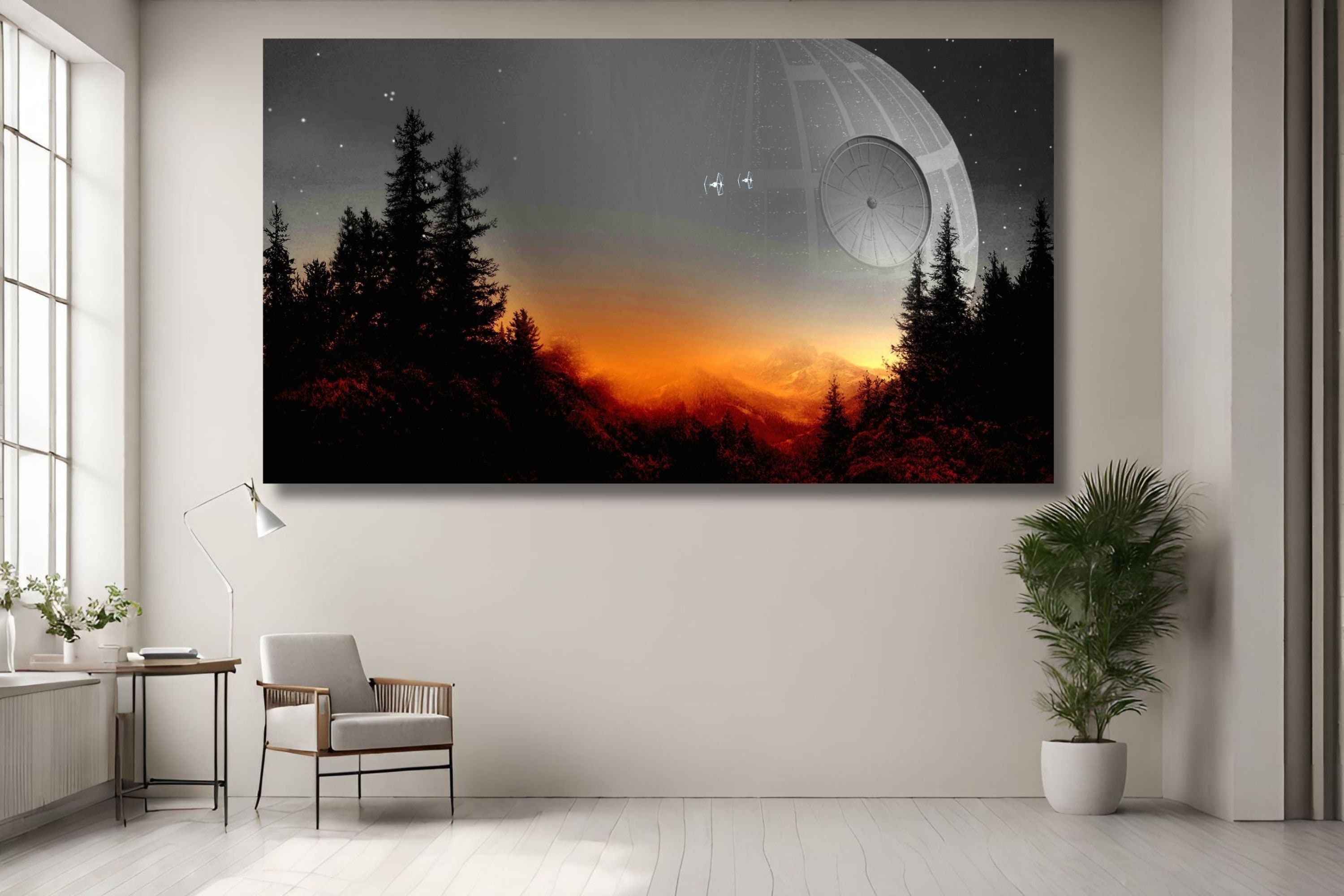 Star Wars, Death Star Canvas Wall Art,return of the Jedi Star Wars,star ...