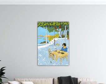 Vittorio Giardino-Summer Girl Wall Art Vittorio Giardino Paint Vittorio Giardino Canvas Vittorio Giardino Poster Gift Home Wall Decor Print