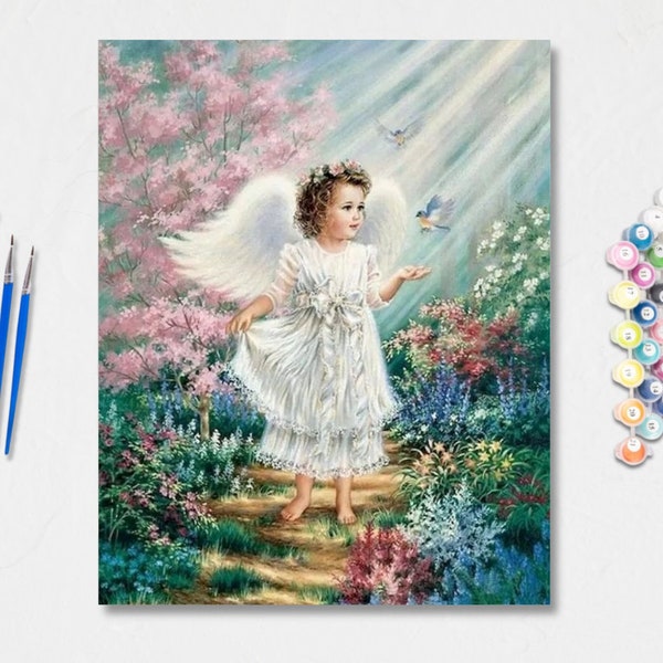 Paint by Numbers for Adults Angels Etsy