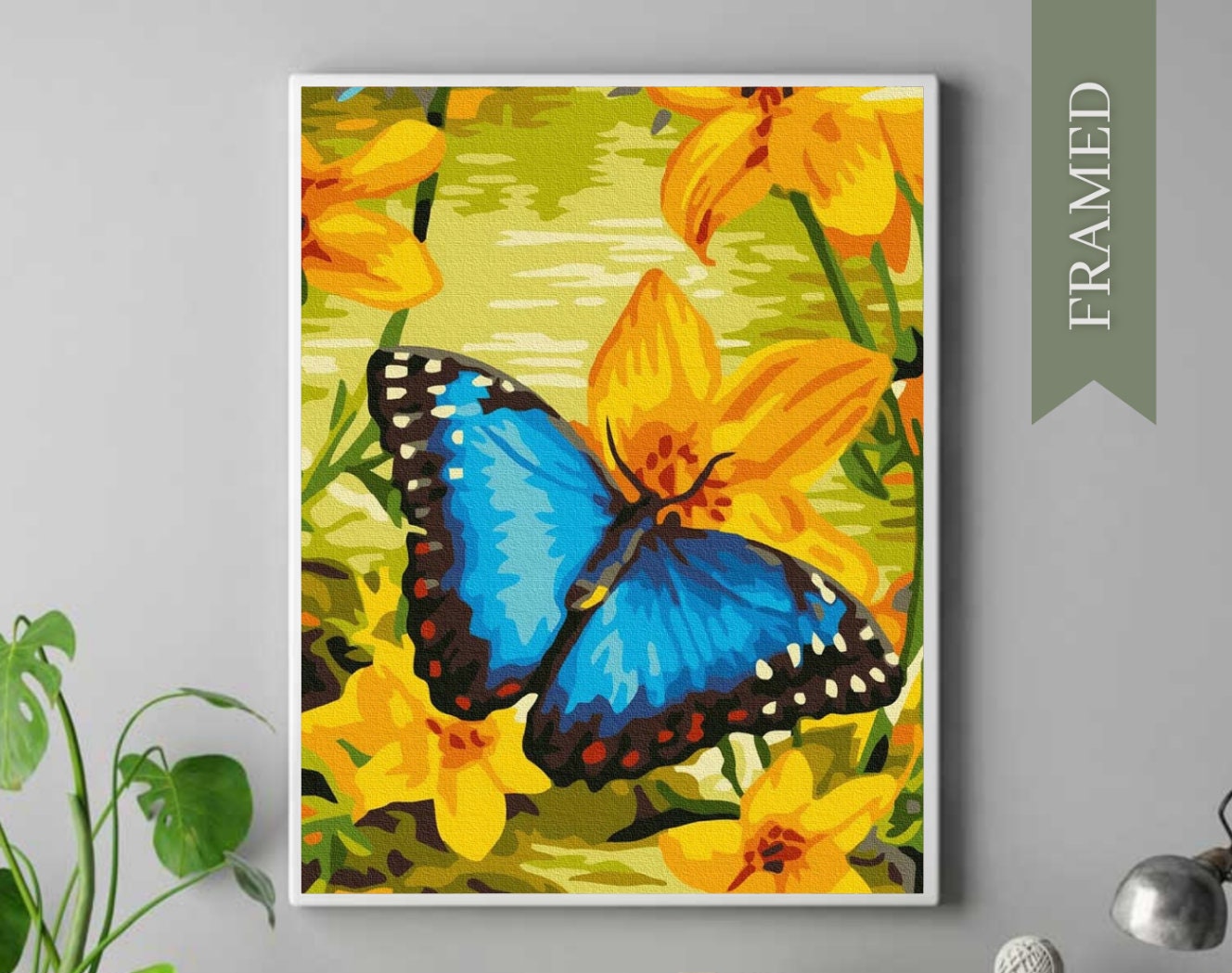 Realistic Paper Butterflies, Double-sided, Faux Butterfly Paper-cut Craft  Cutouts dawn Oak-leaf Butterfly and Blue Buckeye 3 Piece Set 
