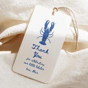 Coastal Baby Shower Thank You Tag, Editable Tag, Gift Tag, Favor Tag, Boy Baby Shower, Beach Baby Shower, Coastal Theme Tag, Canva Template