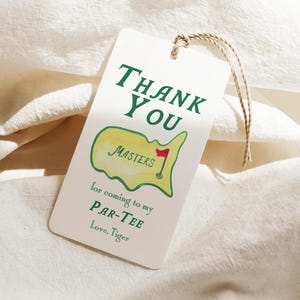 Plantilla editable de etiqueta de regalo de golf, etiqueta de regalo de cumpleaños de golf, etiqueta de regalo de Par-Tee, etiqueta de regalo, etiqueta editable, tema de fiesta de golf, Canva