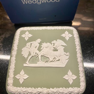 Wedgewood square trinket dish | sage green