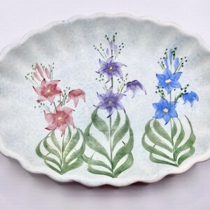 E Radford England Handpainted scalloped dish plate