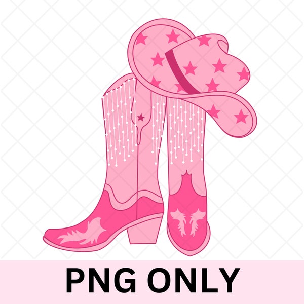 Pink Fringe Cowgirl Boots PNG - cowgirl hat - fringe boots - disco cowgirl png - pink western png - sticker template - bachelorette png -png