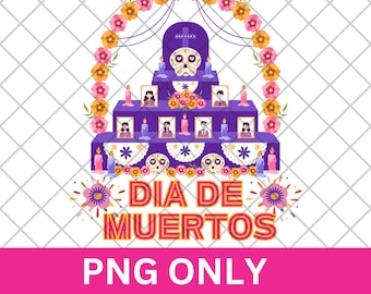 Dia De Muertos PNG, Day of the Dead, Sugar Skeleton, Catrina Day, Digital File, T-Shirt design, Floral Skull