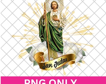 San Judas PNG, Digital file, Sublimation image, DTF design, Png file, San Juditas, San judas tadeo, religious image, t-shirt design, St Jude