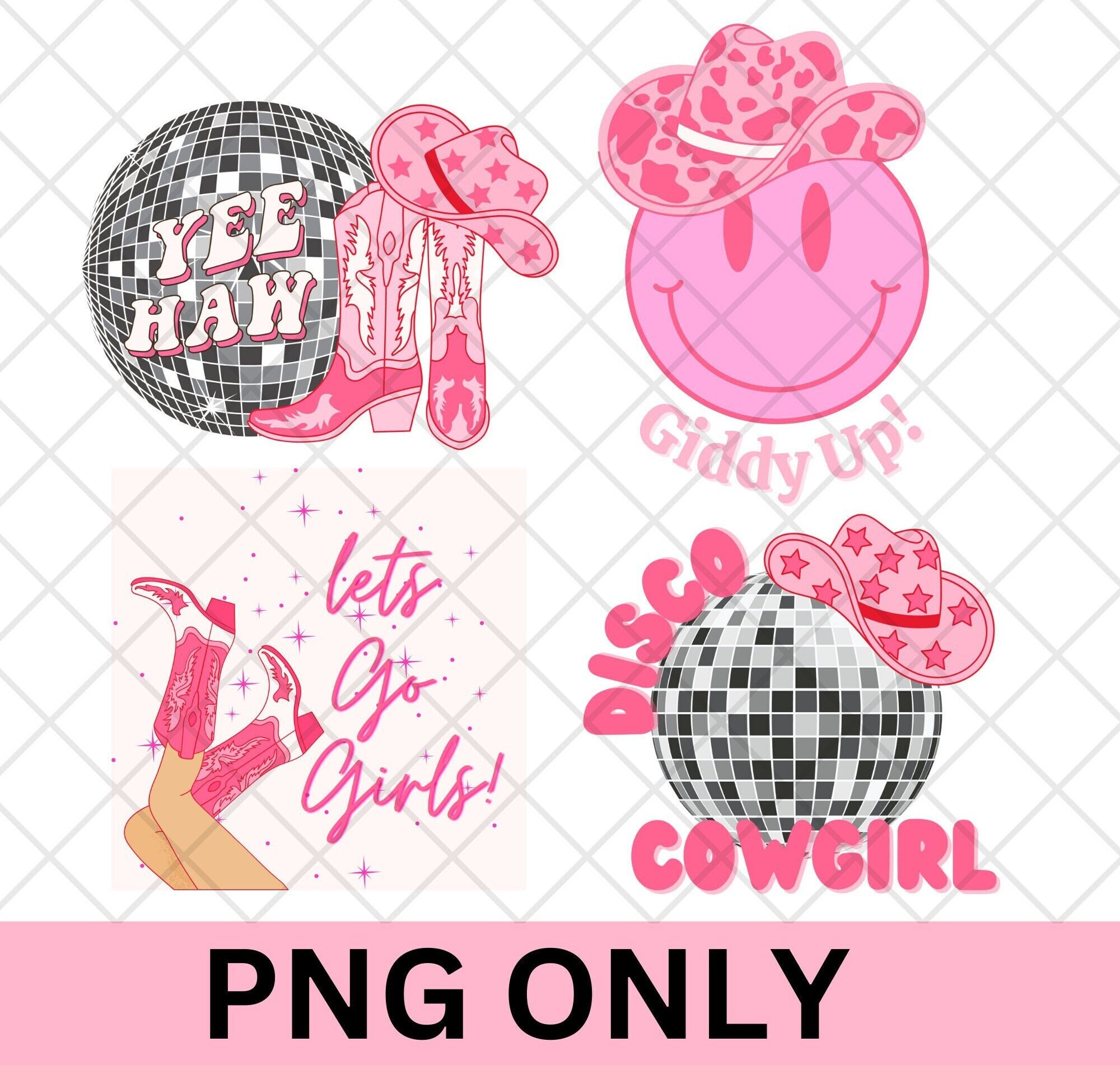 Disco Cowgirl Stickers 