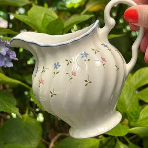 Johnson Brothers 'Melody' Creamer | Vintage 1980s Ironstone Jug | English Floral Transferware