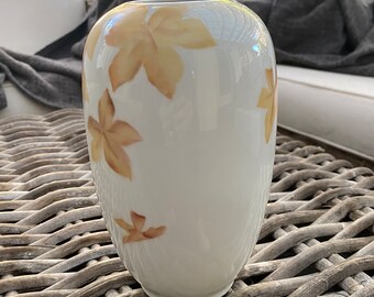 Hutschenreuther | ヴィンテージ花瓶 | 秋の葉模様 | ドイツ製磁器