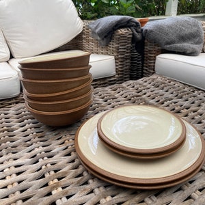 Individual Denby Cinnamon Stoneware | Choice of Soup/Cereal Bowl, Dinner or Side Plate | Collectible English Pottery