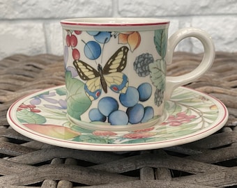 Villeroy & Boch Catalina Coffee Cup and Saucer | Vintage Berries