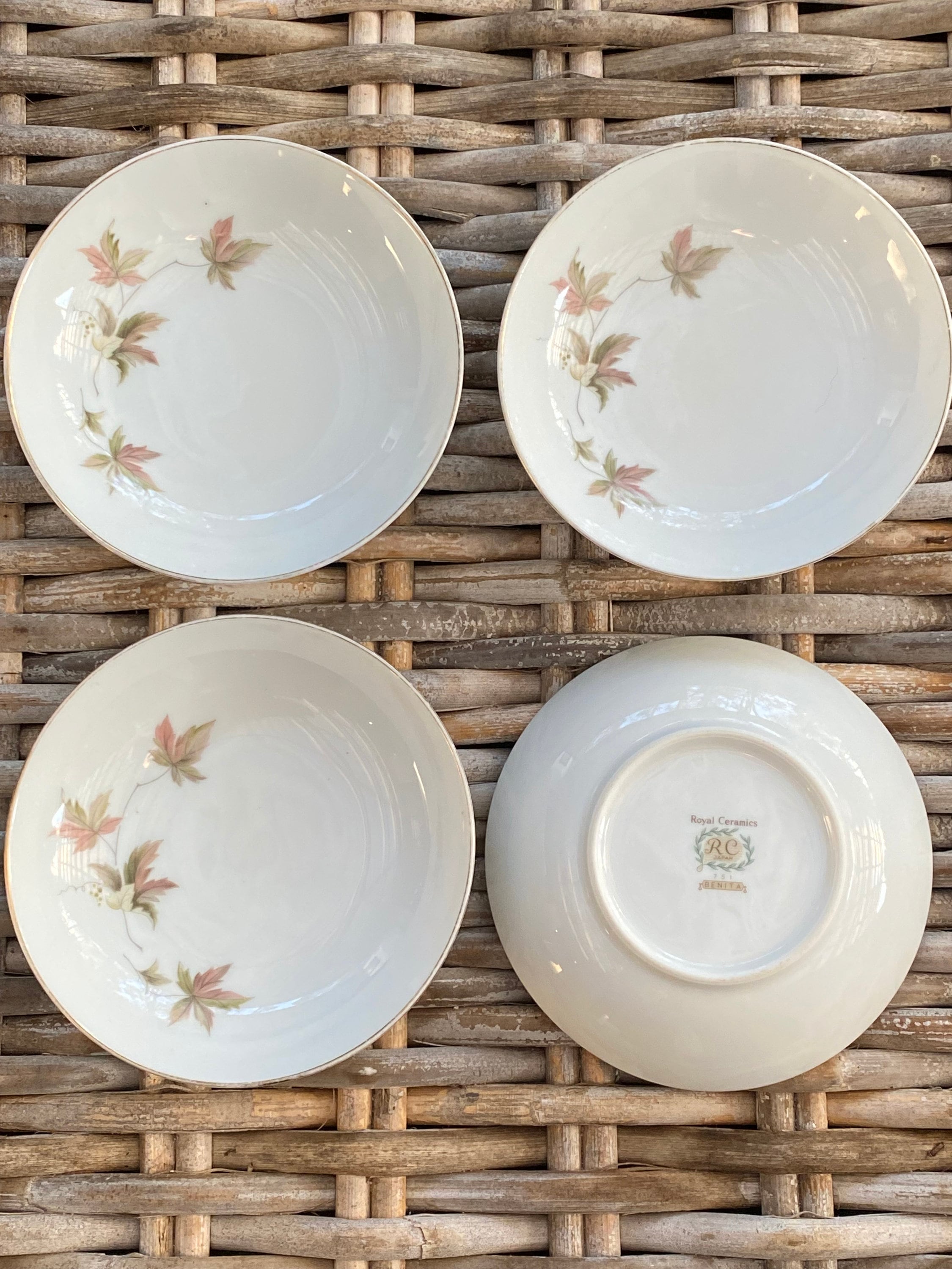 Exquisite Royal Ceramics Japan 751 Benita Side Dishes | Set of 4