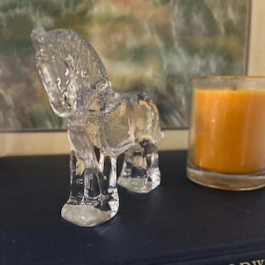 Kosta Boda Glass Horse Figurine | Swedish Art by Bertil Vallien | Vintage 1960s Crystal Collectible | Paperweight