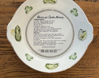 Oyster Mornay Recipe Dish | Ideal Ironstone Ware | Hand-Painted | Made in Japan