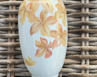 Hutschenreuther | ヴィンテージ花瓶 | 秋の葉模様 | ドイツ製磁器
