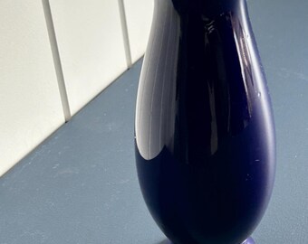 九谷焼風 | コバルトブルーの花瓶 | 金彩キジと花のモチーフ | 磁器