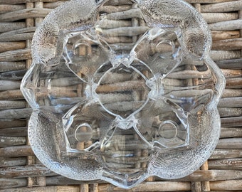 Orrefors Sweden Crystal Glass Large Advent Candle Holder | Scandinavian Design | Swedish Art Glass | Decor  | Gift | Christmas | Valentines