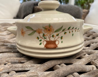 Countryside Stoneware Collection | Casserole Lidded Pot | Inividual Serve | 1980&#39;s Vintage Cookware | Casserole Dish, Soup pot | Japan