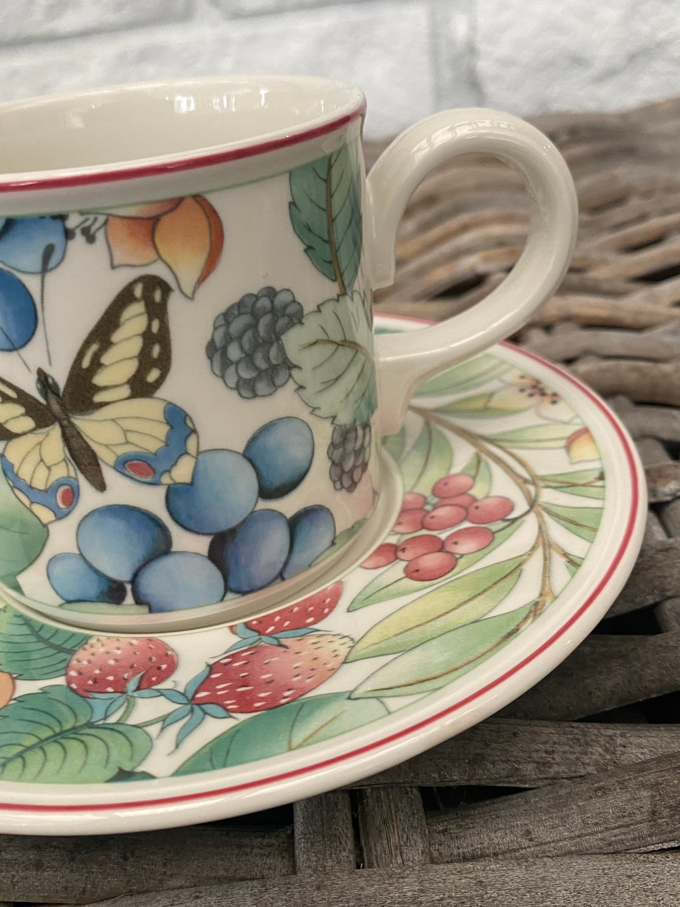 Villeroy & Boch Catalina Coffee Cup and Saucer | Vintage Berries