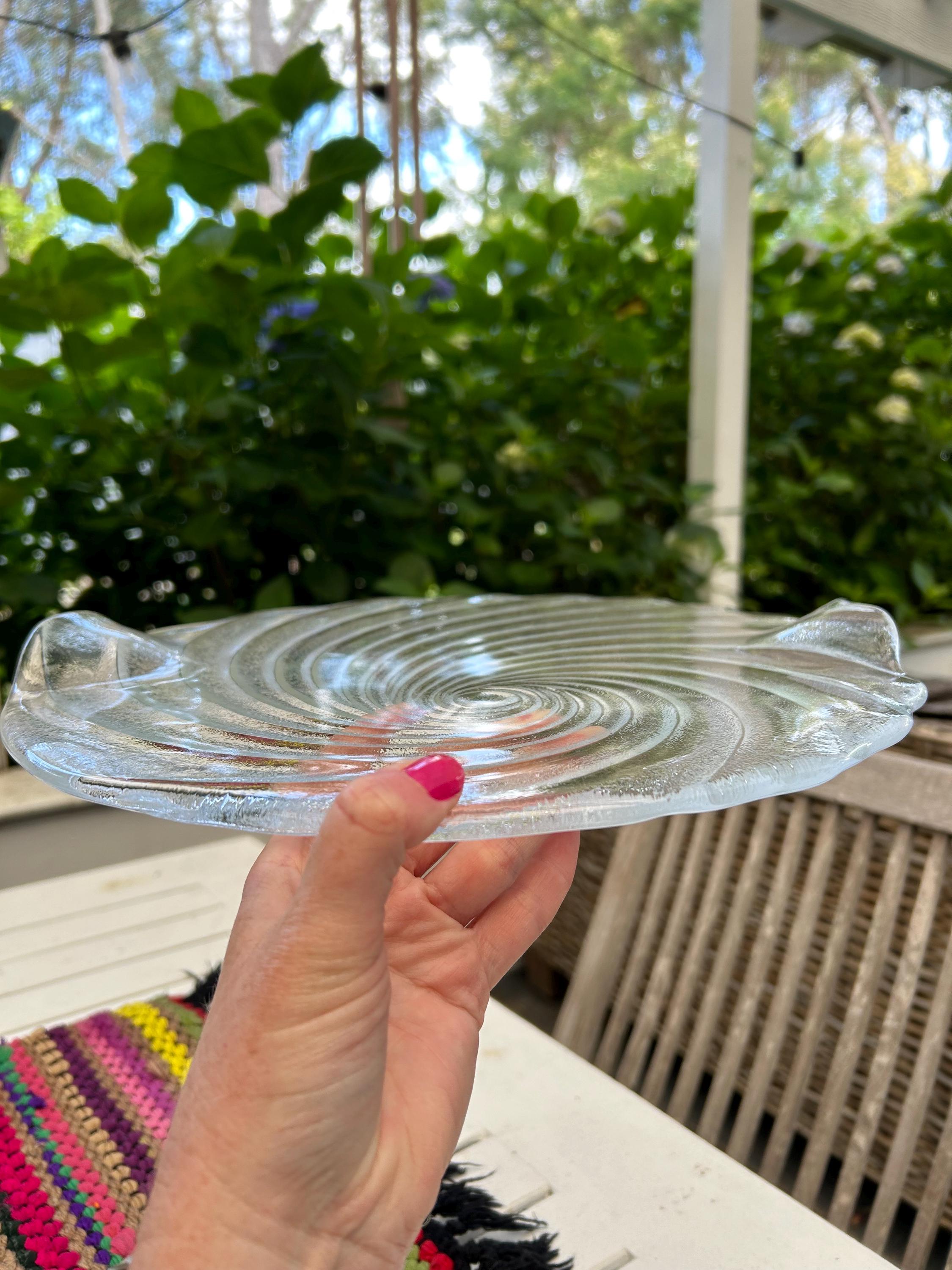 Selezione | IVV Italian Glass | Mouth Blown Scalloped Cheese