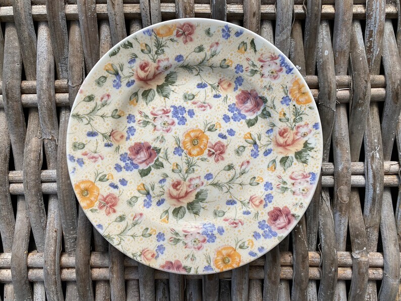 Churchill Rose Chintz Plates Made in England Vintage Etsy UK
