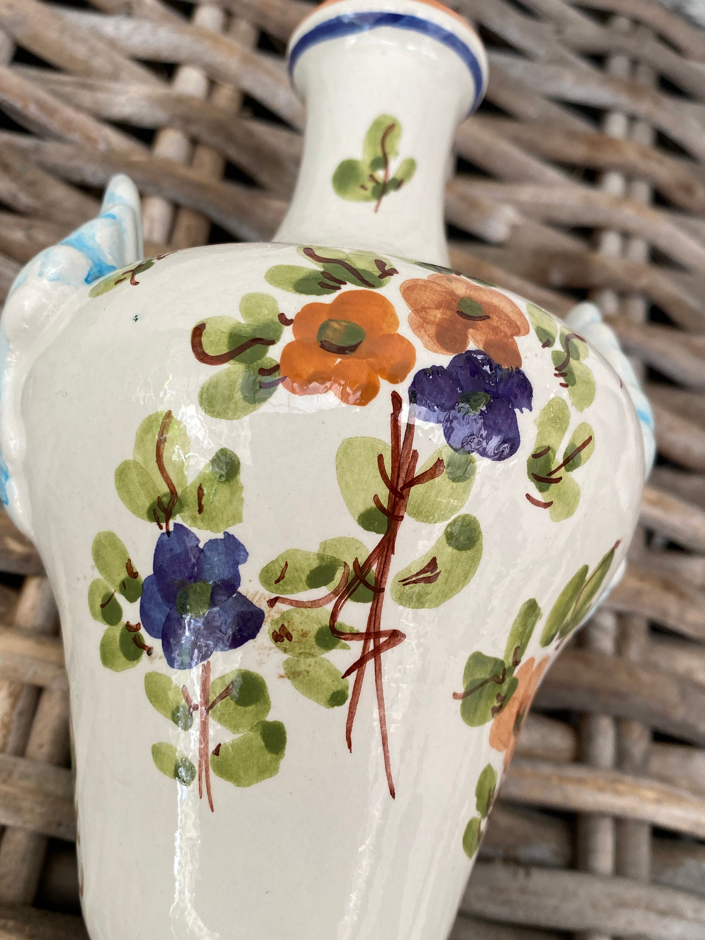 イタリア製 LUXARDO 磁器製 花瓶 | 1972年ヴィンテージ | 手描きの村の