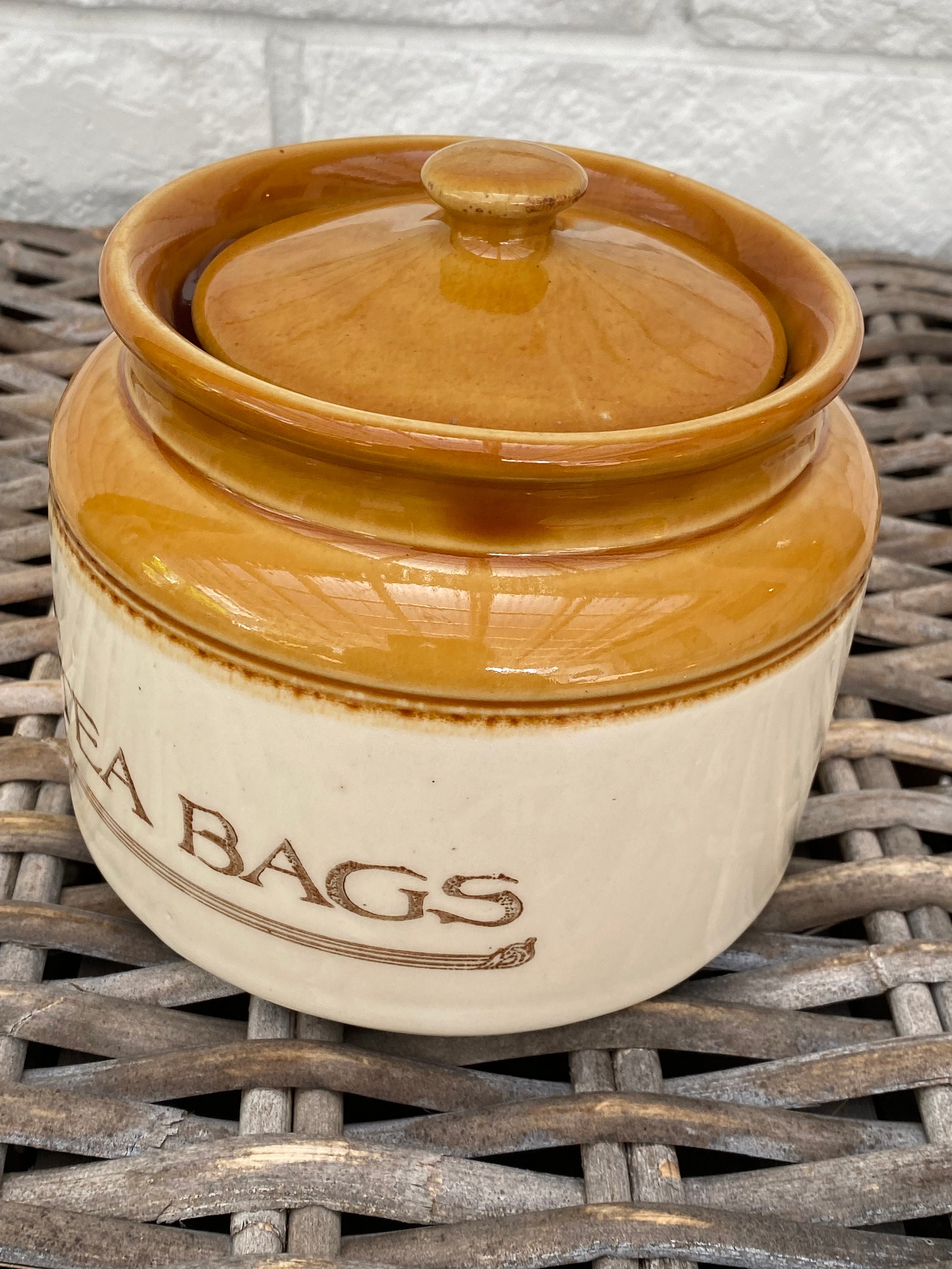 Vintage Bendigo Pottery Tea Canister Australian Heritage Kitchenware
