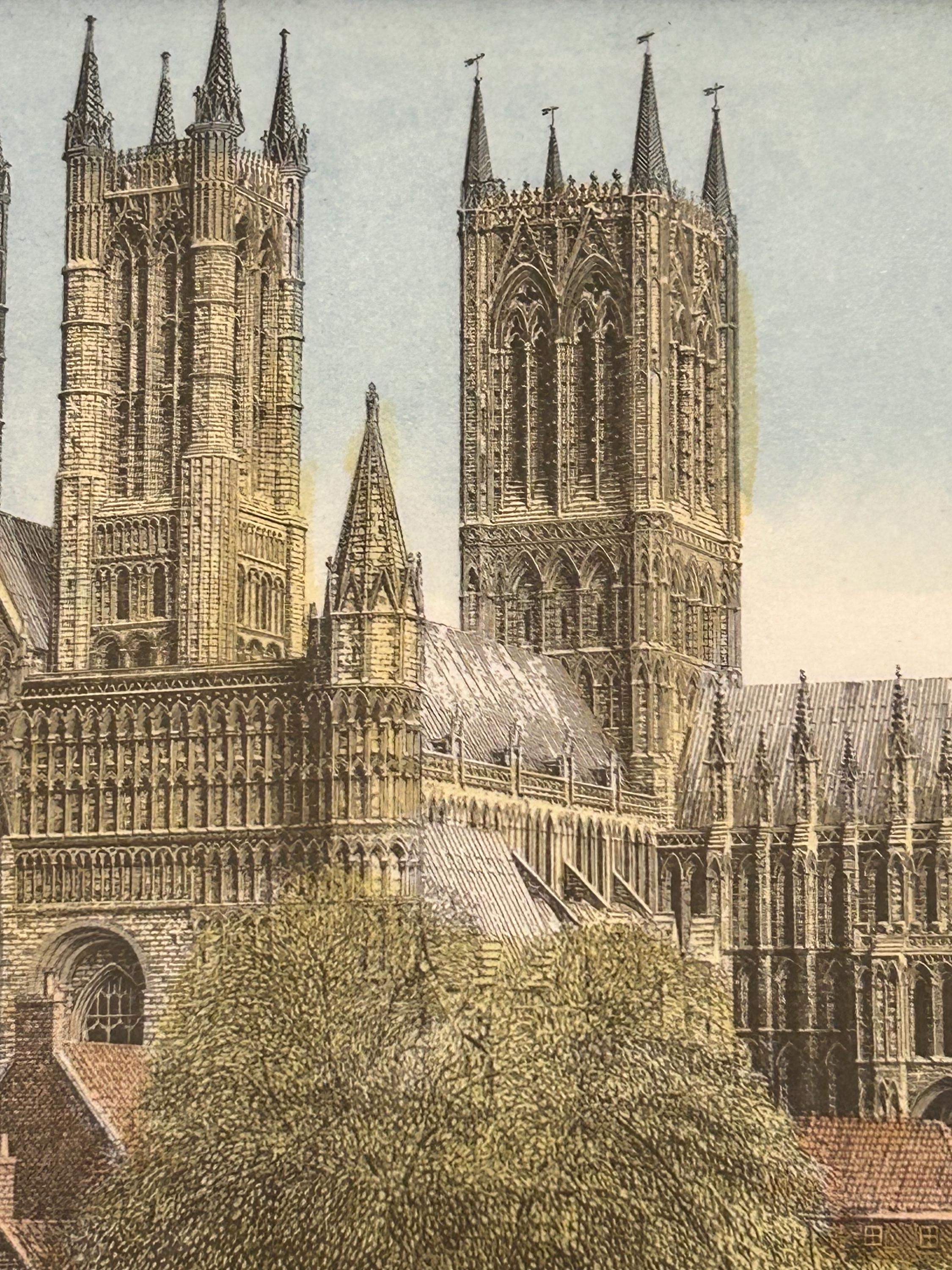 John Bangay Artwork | Lincoln Cathedral Illustration | Wooden a