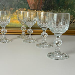 Bohemia Crystal Cordial Glasses | Faceted Cut | Set of 5