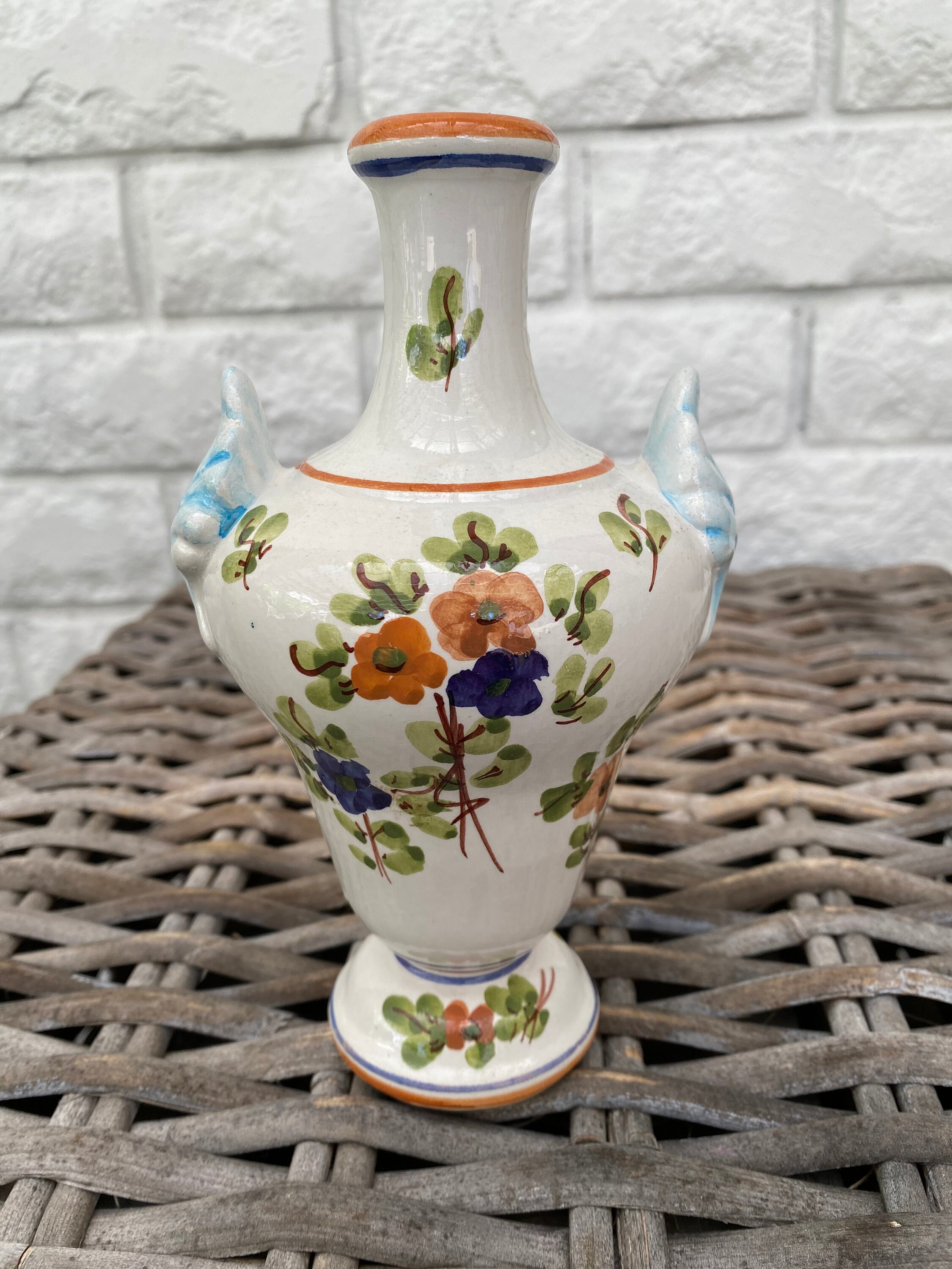 イタリア製 LUXARDO 磁器製 花瓶 | 1972年ヴィンテージ | 手描きの村の