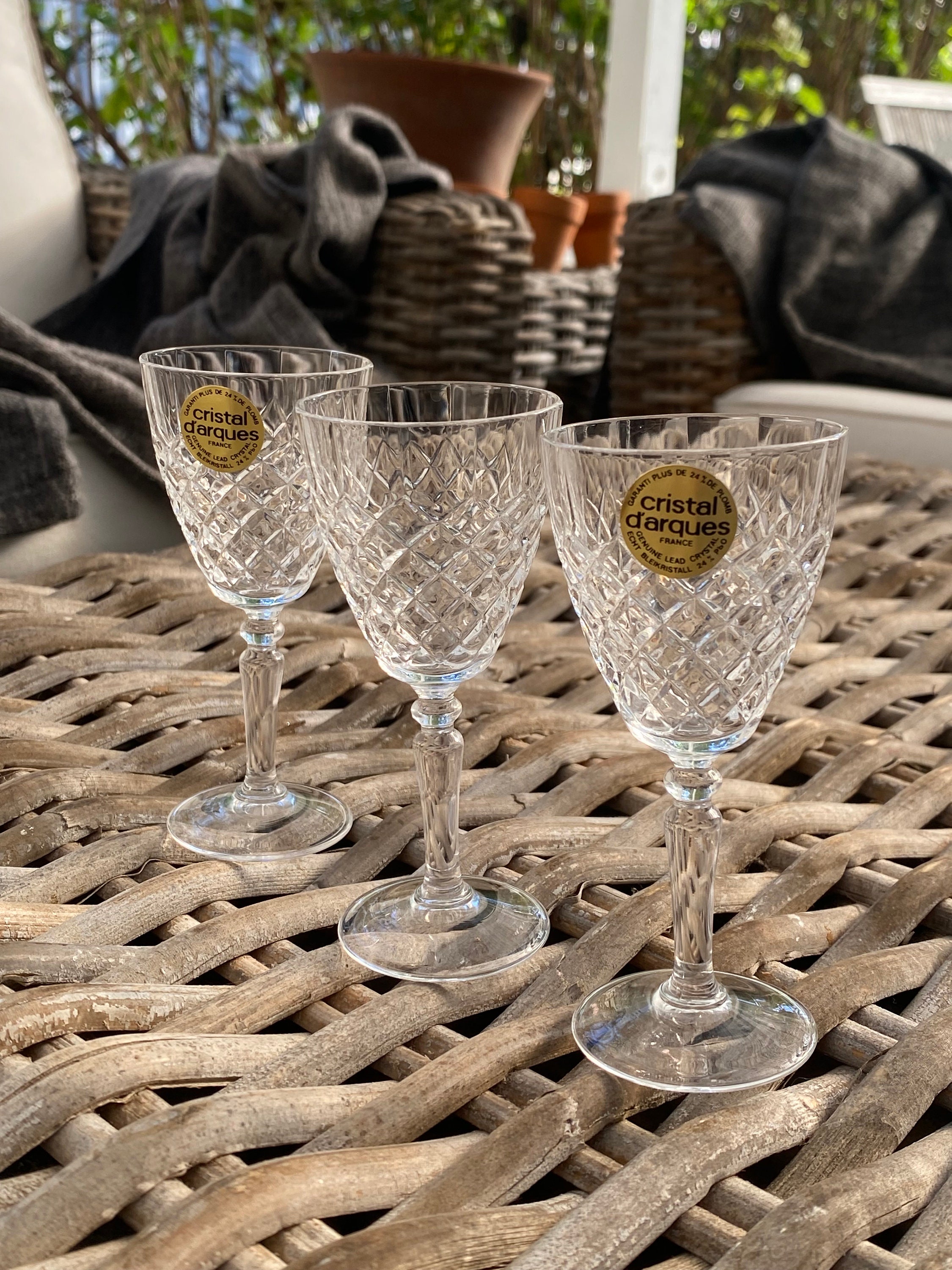 Cristal D'arques | Sherry Glasses | Set of 3 | Genuine Lead