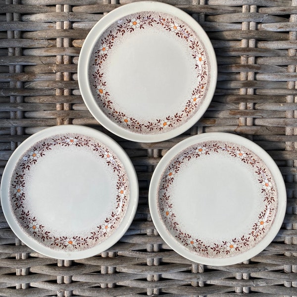 Stoneware Side Plates | Forma-Stone Designer Collection | Teresita Jose | 1970s Vintage | Set of 3 | Made in Philippines