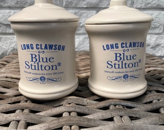London Pottery Long Clawson Blue Stilton Cheese Ceramic Jar | Vintage Kitchen Storage | Small | Collectible Decor | One available